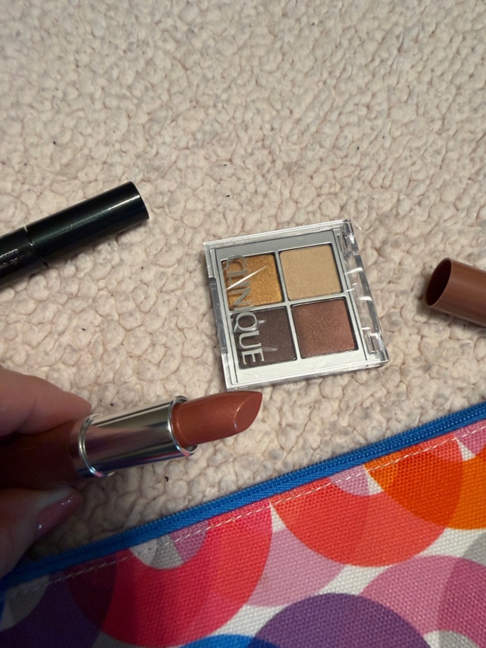 Clinique Multi-Color Circular Print Makeup Pouch - Picture 4 of 4
